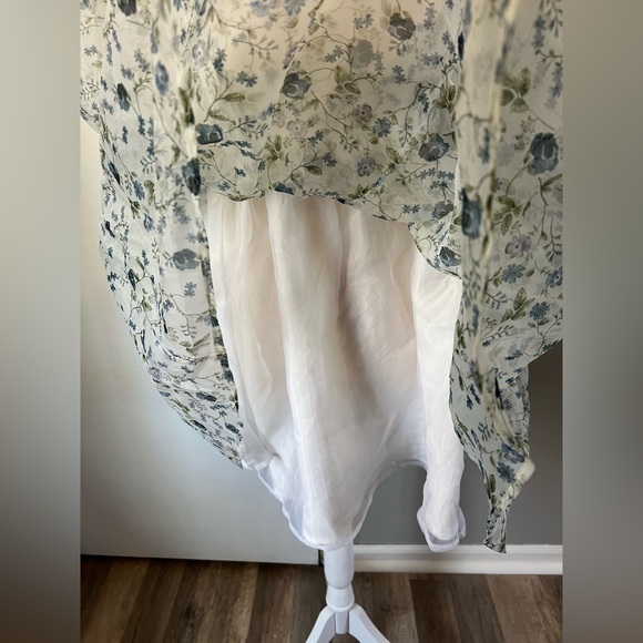 NWT Audrey Parks x Francesca’s Asha Floral Chiffon Babydoll Mini Dress Size S - Picture 7 of 14